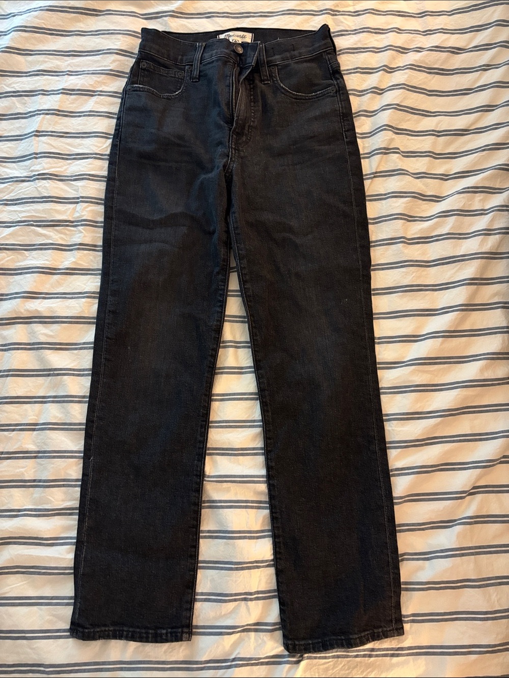 Madewell Black straight perfect vintage crop  High-Rise Jeans
